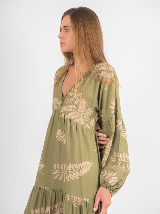 Robe brodée fleurs