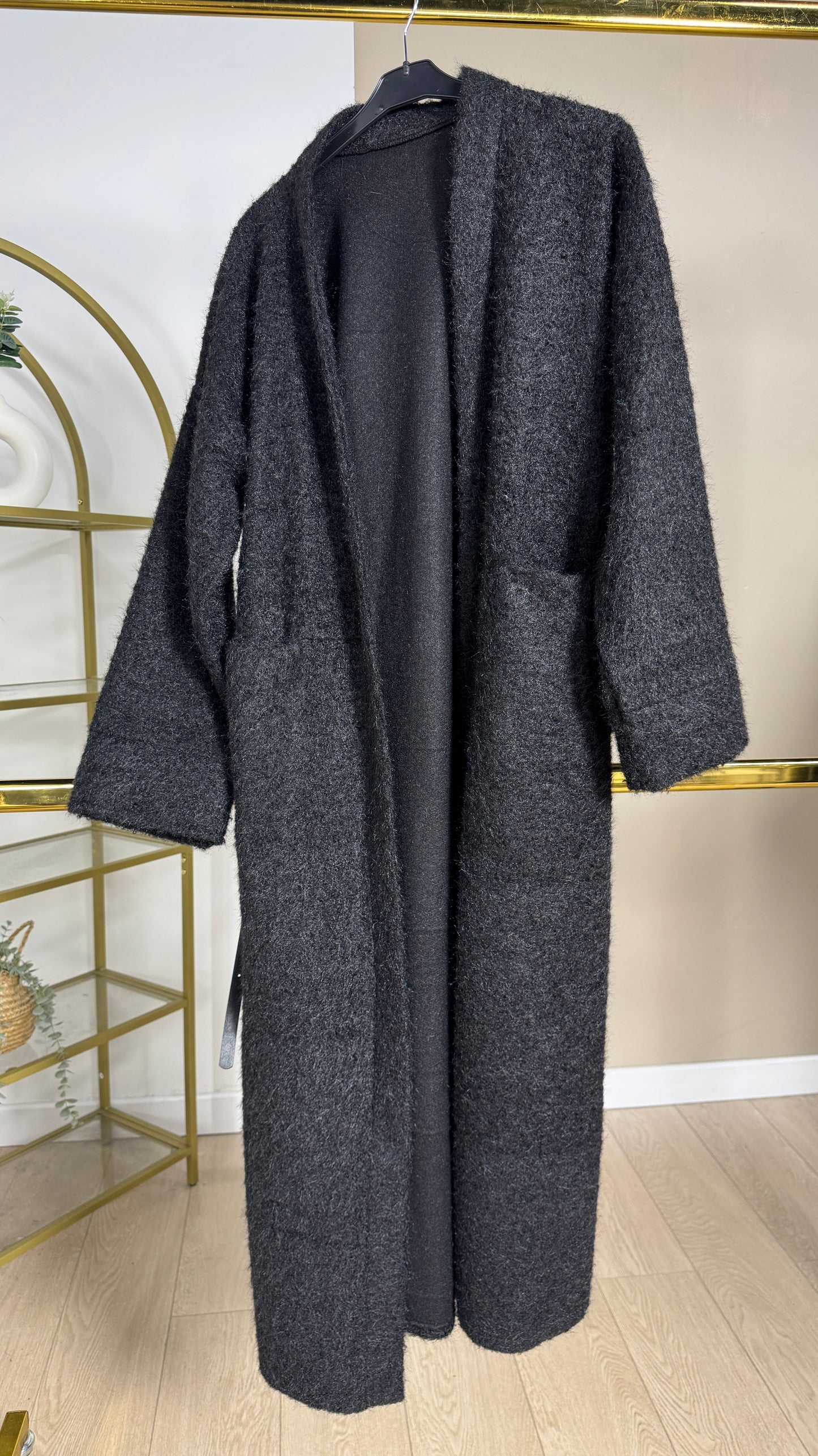 Gilet long pilou pilou avec ceinture