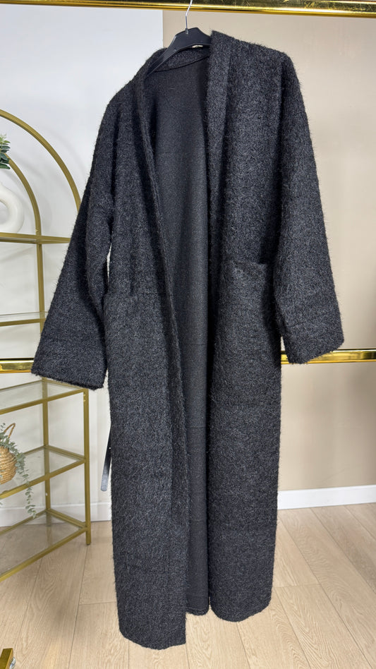 Gilet long pilou pilou avec ceinture