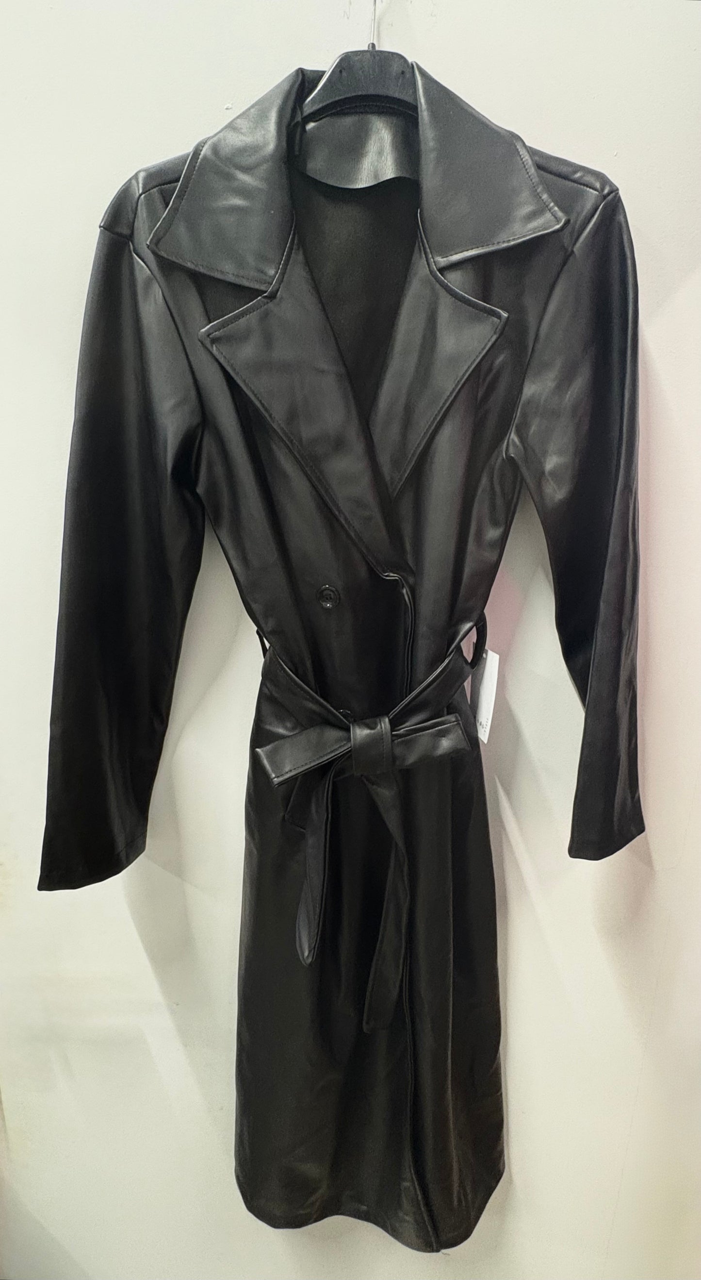 Trench long en similicuir Valeria