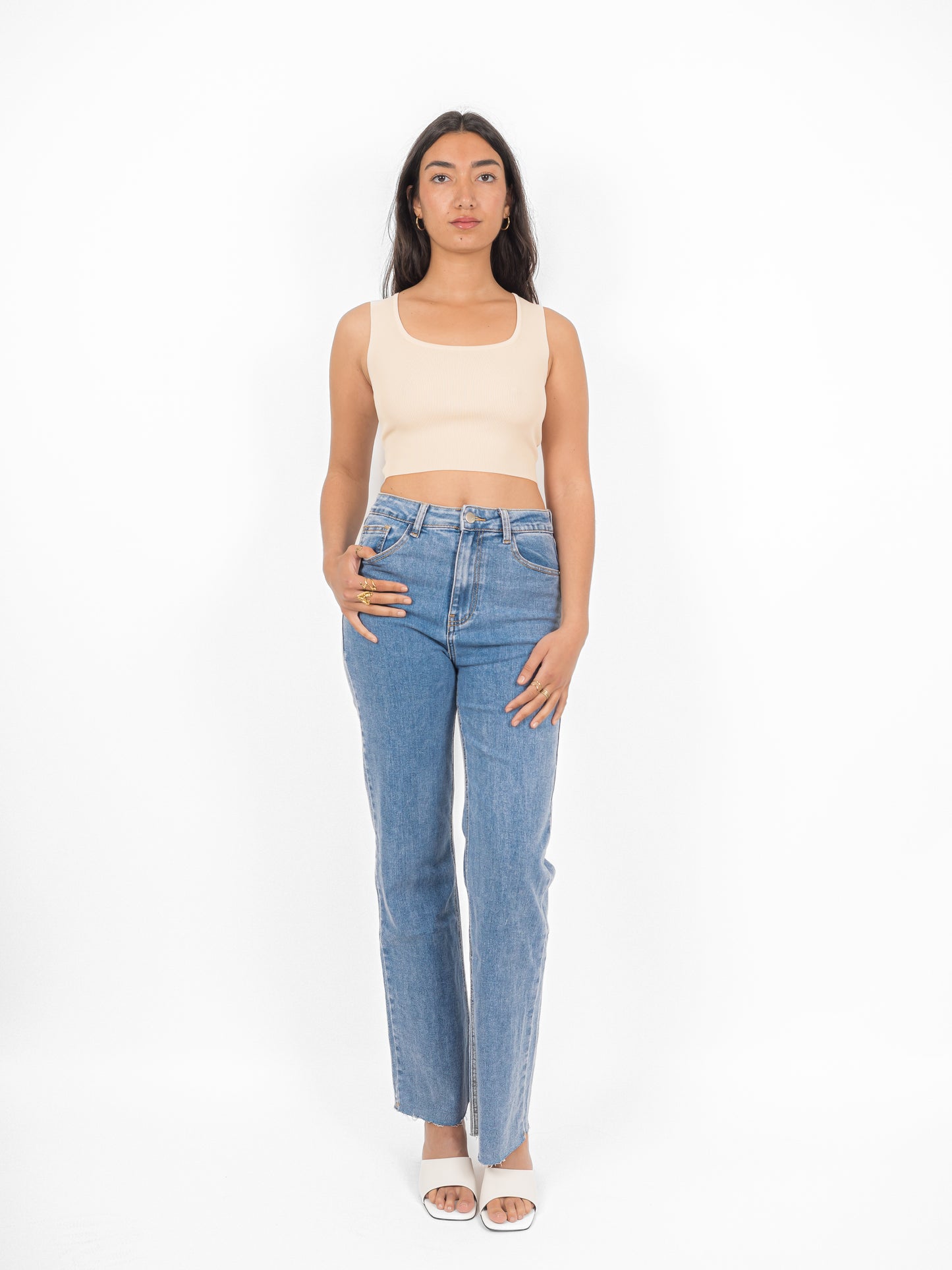 Crop top col carré - PA
