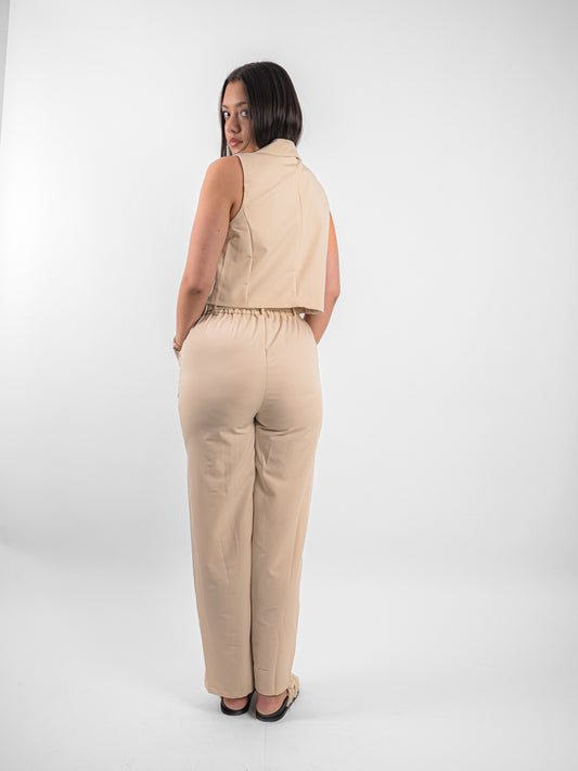 Ensemble blazer court sans manches P3